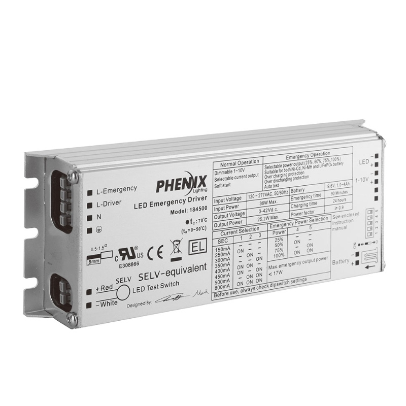 18450X CONDUCTEUR D'URGENCE LED AC + INTÉGRÉ