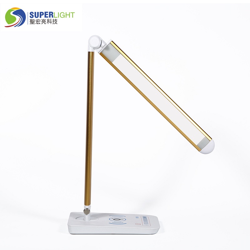 Lampe de table à del flexible rotative
