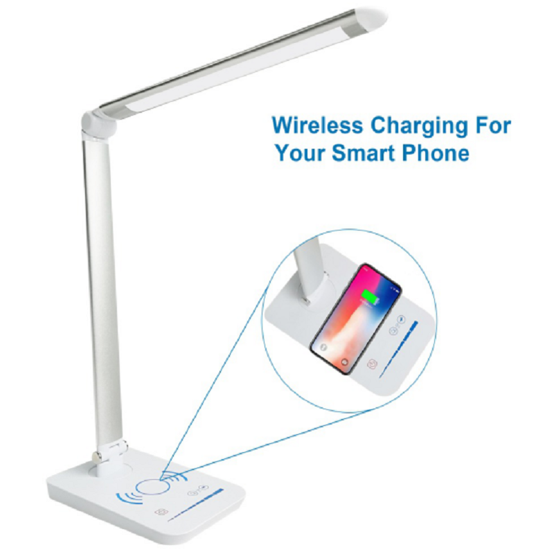 589sw - 8W, 5 couleurs, 7 luminosités variables, lampe de table à del sans fil rechargeable