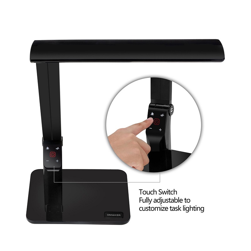 1689 USB, café noir pliable moderne, lampe de table LED, lampe CC.