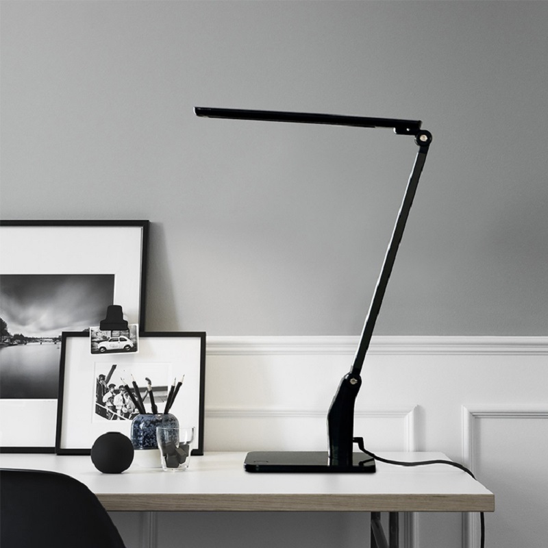 1689 USB, café noir pliable moderne, lampe de table LED, lampe CC.