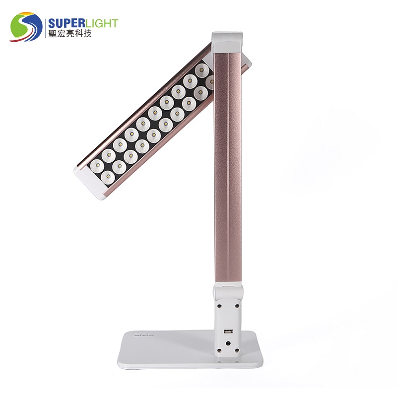 Lampe de table de l 'hôtel port de LED USB pliable