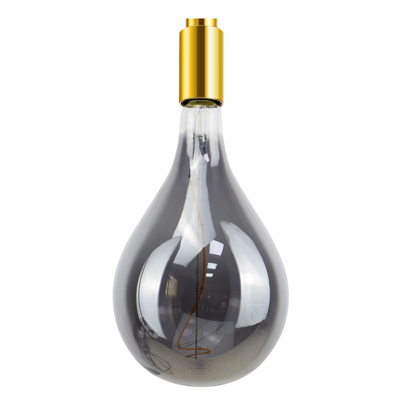 A60 lampe à filament hélicoïdal en verre à revêtement Ambre