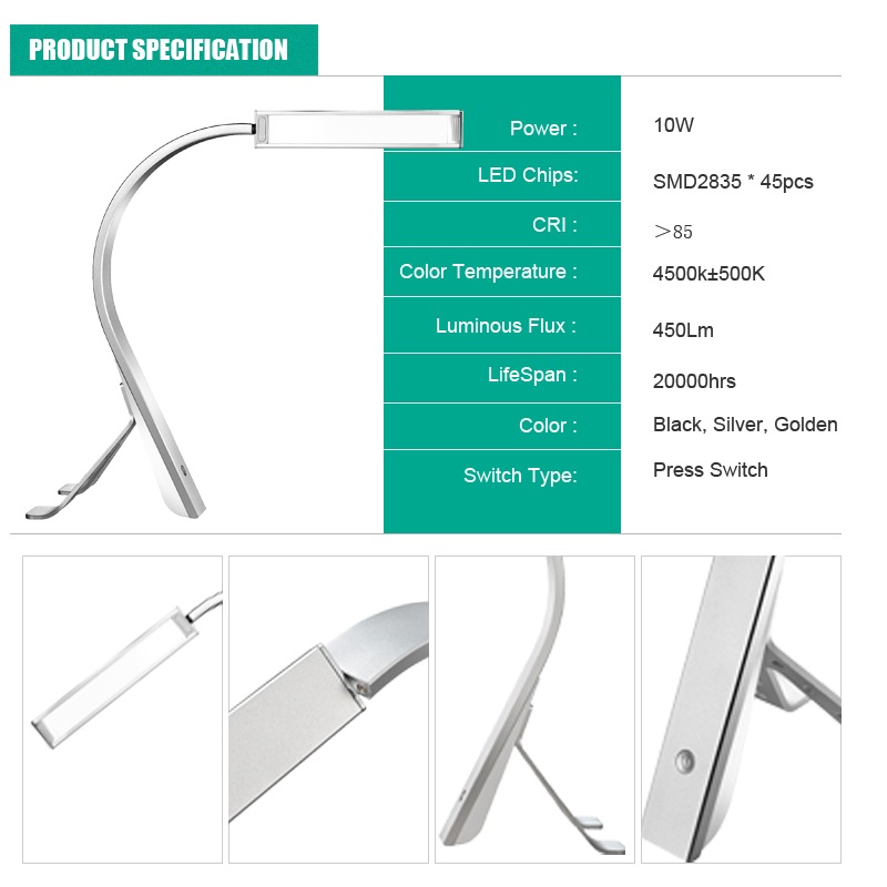 Modern Spa Aluminum Hotel lampes de bureau avec accord CCT