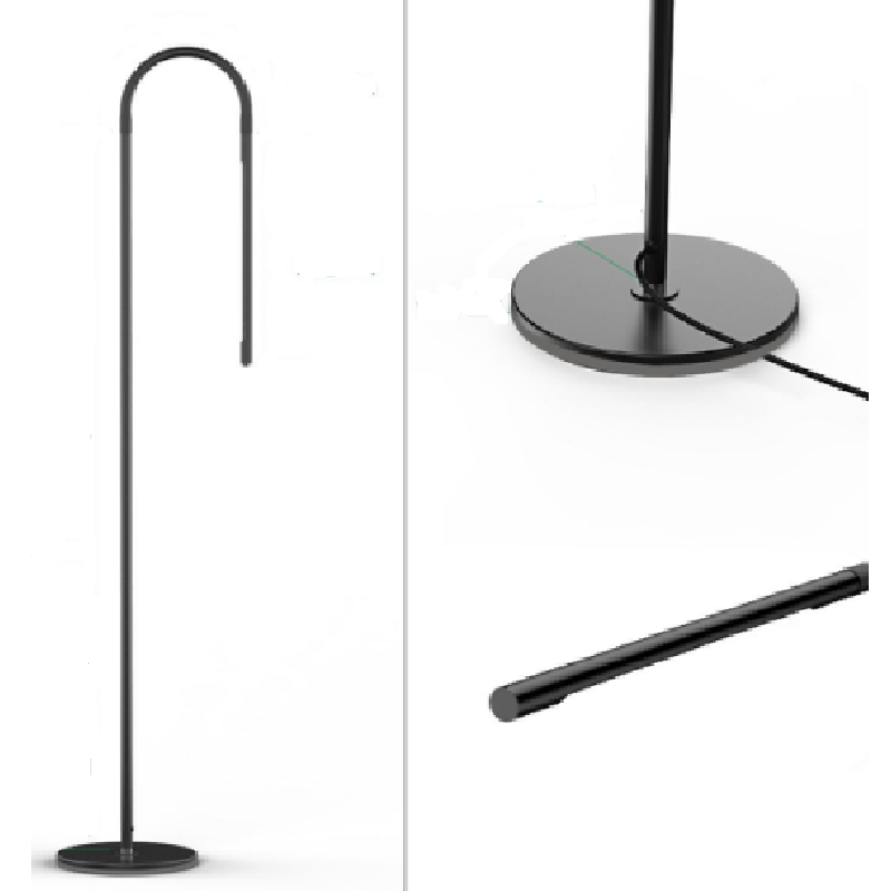 5118 - 7W Modern Extreme rare Alloy Floor Illumination Internal vertical LED Black Aluminum light