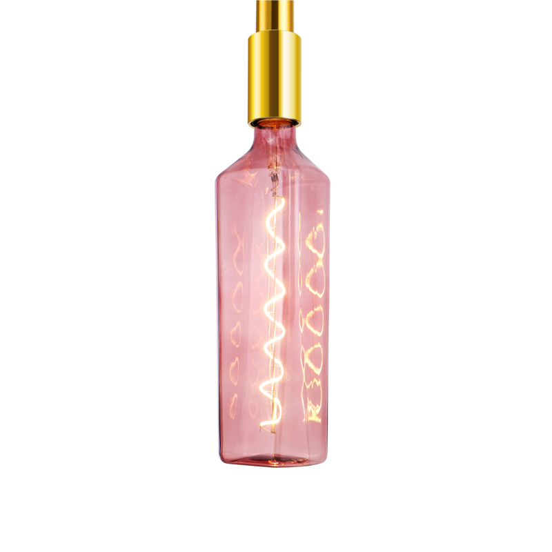 Ampoule de bouteille de whisky blanc respectueux de l'environnement et économiseur d'énergie LED ampoule d'éclairage de déco à filament doux en spirale