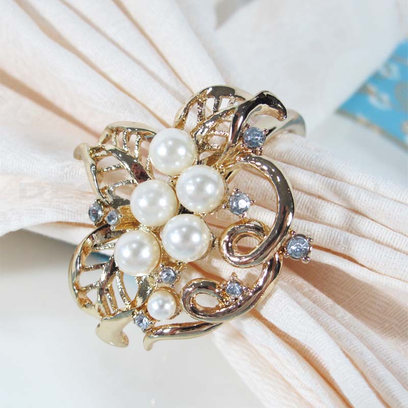 Anneau de serviette en métal élégant et gracieux à vendre