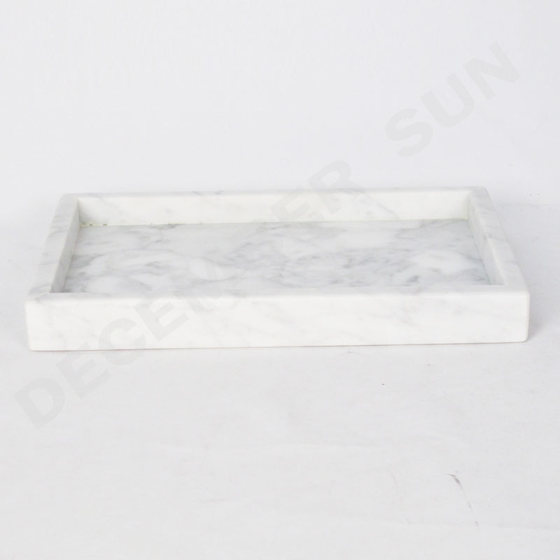 Ensemble de plateaux de service en marbre blanc fait à la main