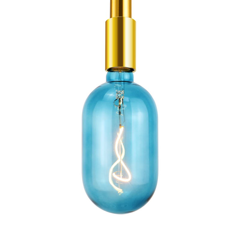 Réservoir bleu 60 à 350 lumen bar à café déco led ampoule filament jaune spirale grande taille