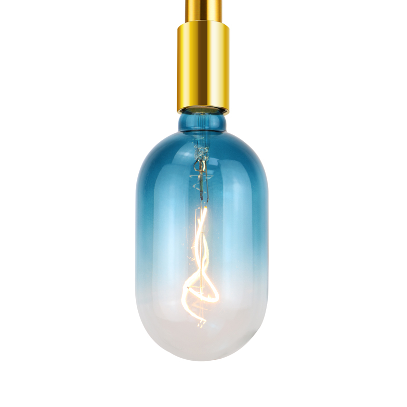 Réservoir bleu 60 à 350 lumen bar à café déco led ampoule filament jaune spirale grande taille