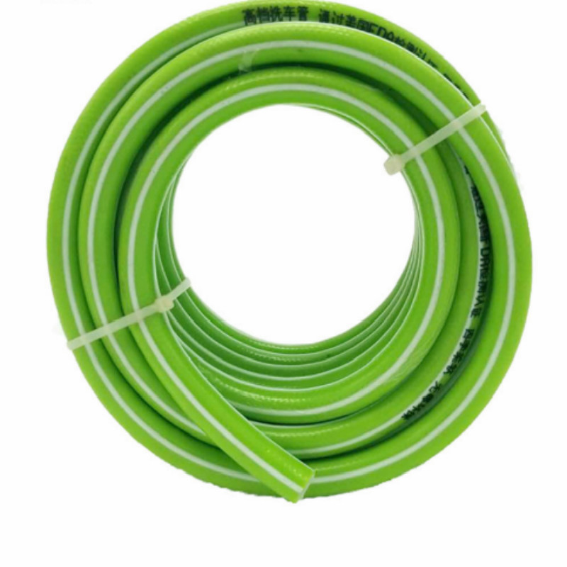 Tuyau d'eau de jardin en plastique renforcé tressé en fibre flexible colorée en PVC