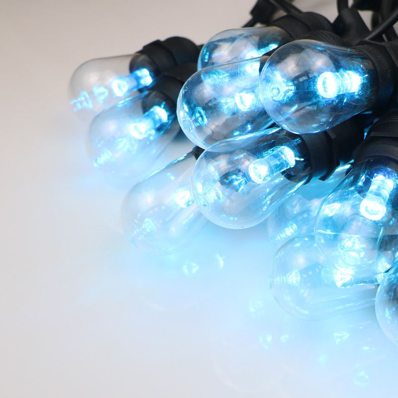 Ampoules à ficelles extérieures couleur blanc chaud pour choisir la lumière de chaîne de décoration de Noël