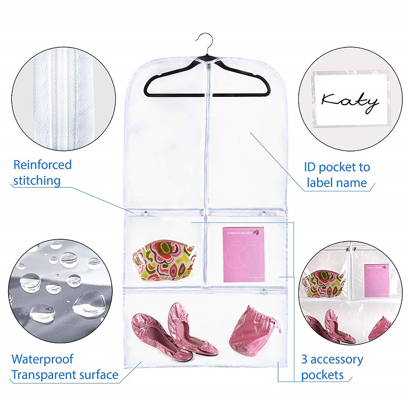 Sgw12 PVC transparent dancing costume sacs en plastique avec poche