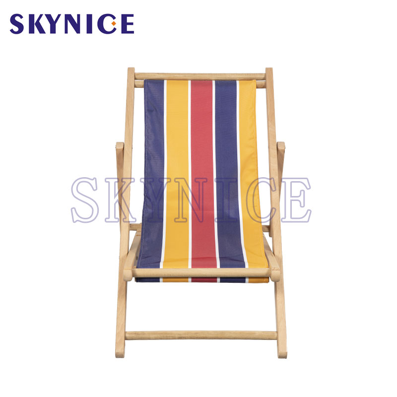 Chaise de plage pliante en bois pour enfants