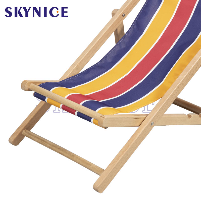 Chaise de plage pliante en bois pour enfants