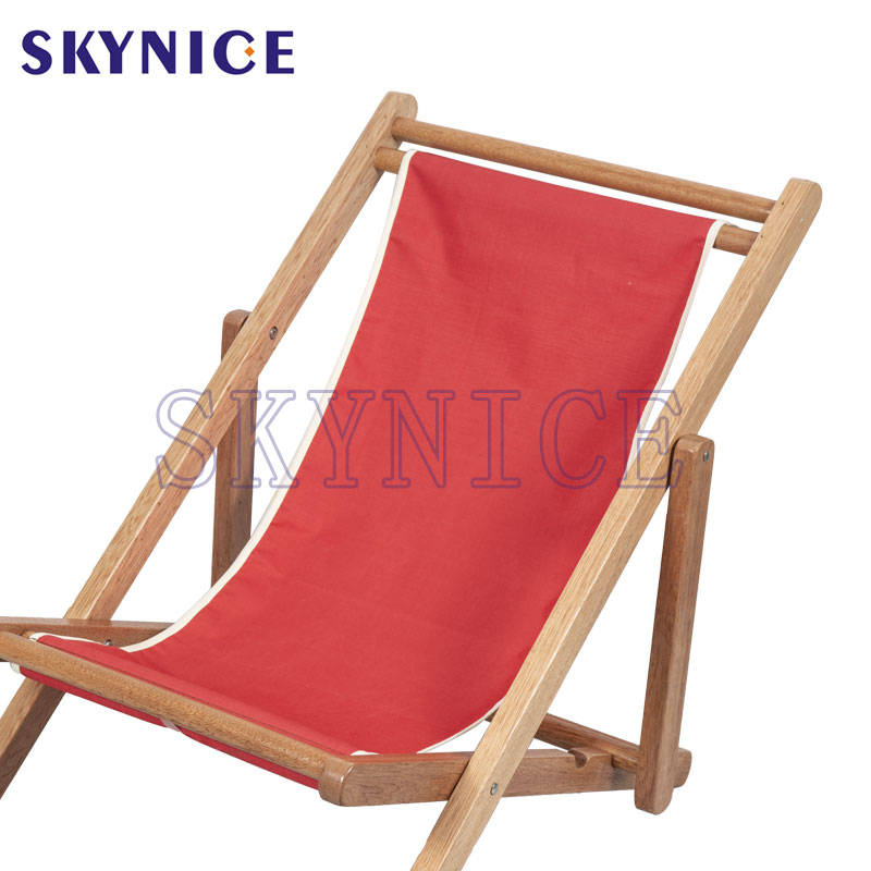 Chaise de plage en bois simple Sling pour les enfants