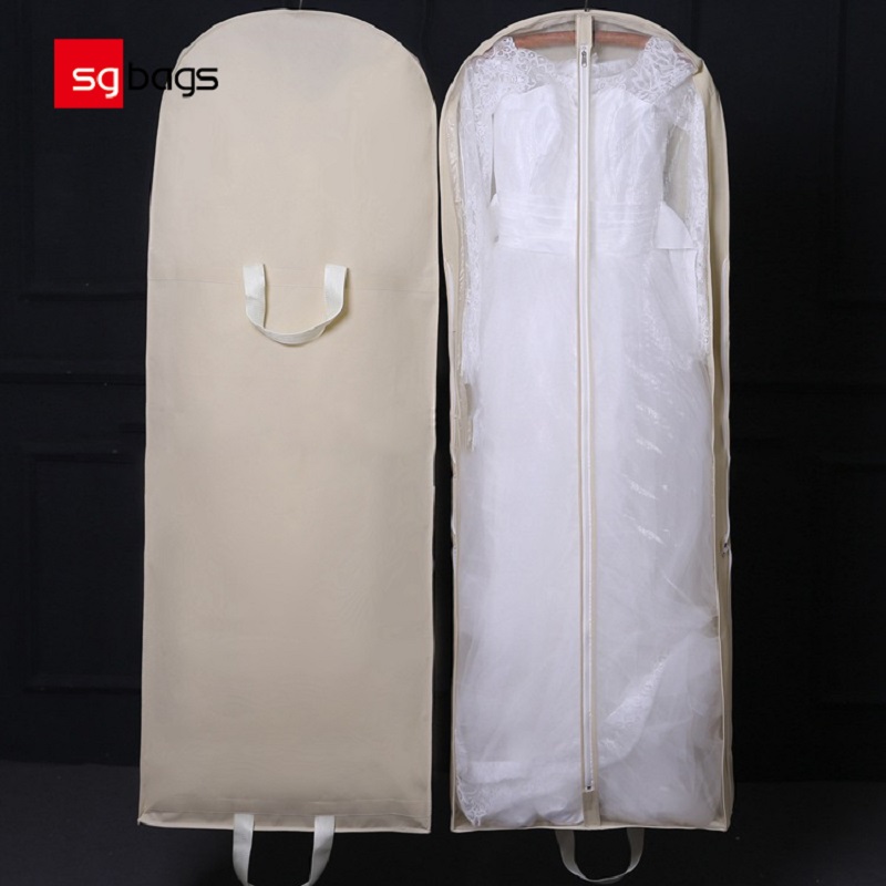SGW05 vente chaude non tissé pliable robe de mariée couverture sac de vêtement pour robe