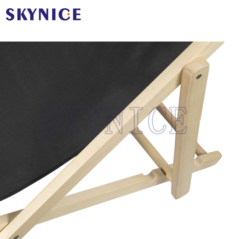 Chaise pliante de pique-nique de camping en bois en plein air