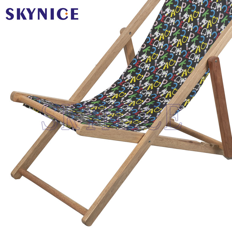 Chaise allongée de surf pliante en bois