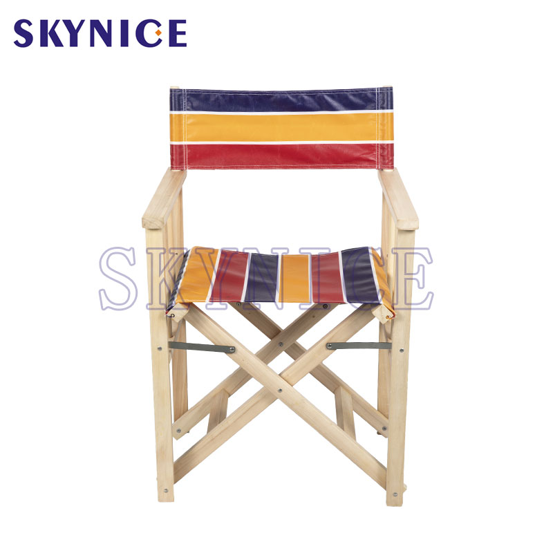 Chaise de directeur en toile pliante en bois de haute qualité