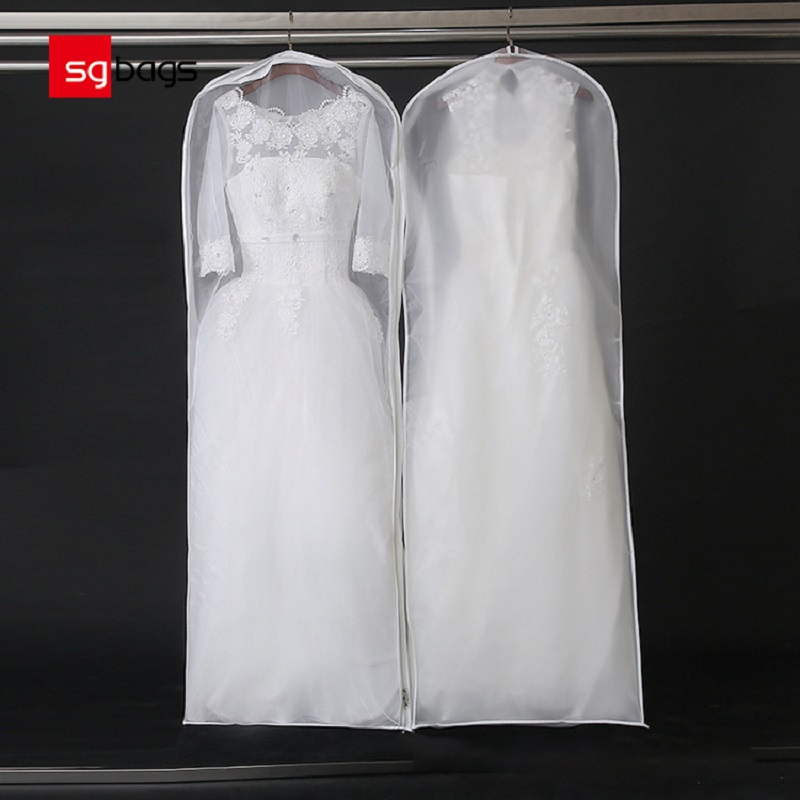 SGW08 2020 Personnalisé Imprimé Extra Longue De Mariée Respirant Robe Robe Couverture Vêtement Sac Pour Robe De Mariée