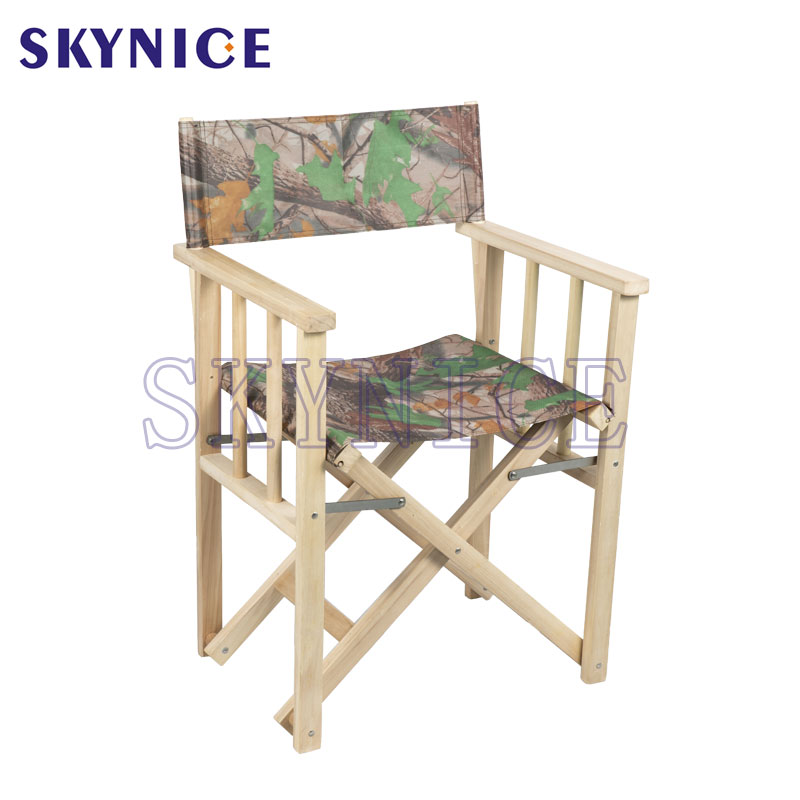Chaise de pique-nique de camping en bois en plein air