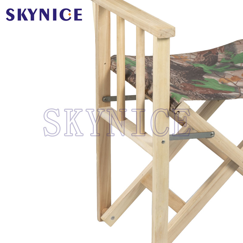 Chaise de pique-nique de camping en bois en plein air