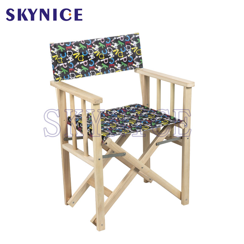 Chaise de directeur pliante en bois personnalisée en usine