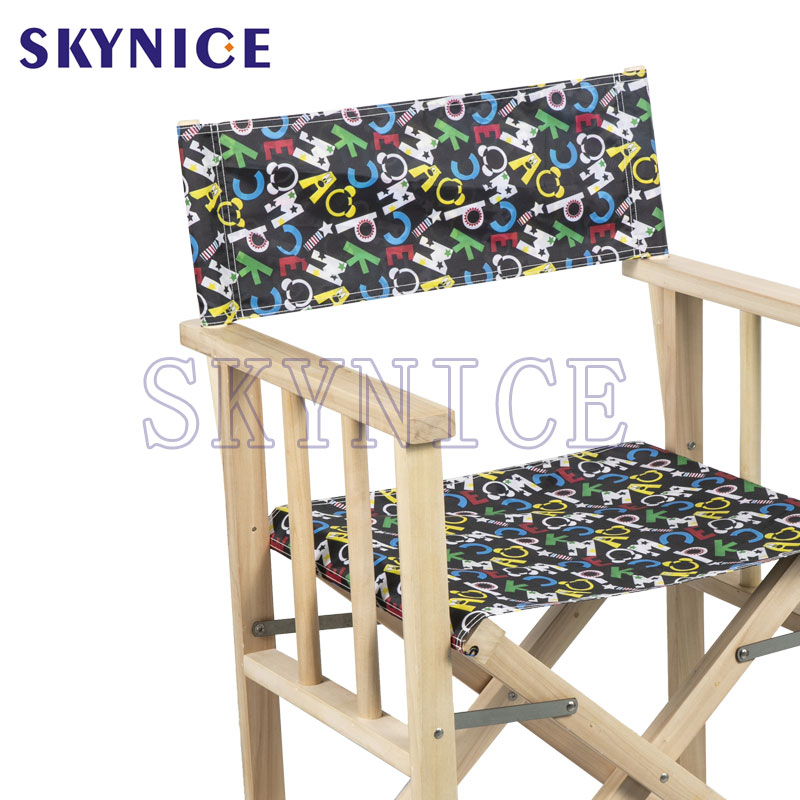 Chaise de directeur pliante en bois personnalisée en usine