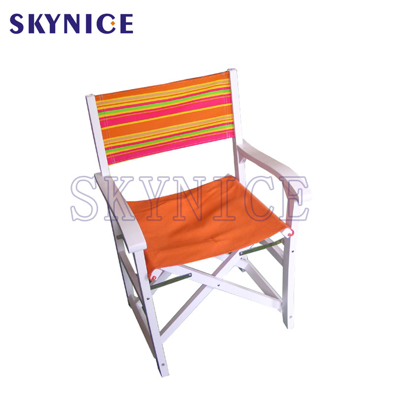 Chaise de plage pliante en bois Chaise de maquilleuse professionnelle