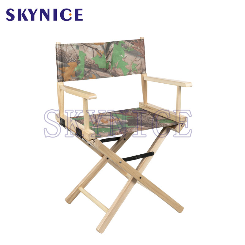 Accoudoir pliable siège portable personnalisé chaise pliante en bois directeur