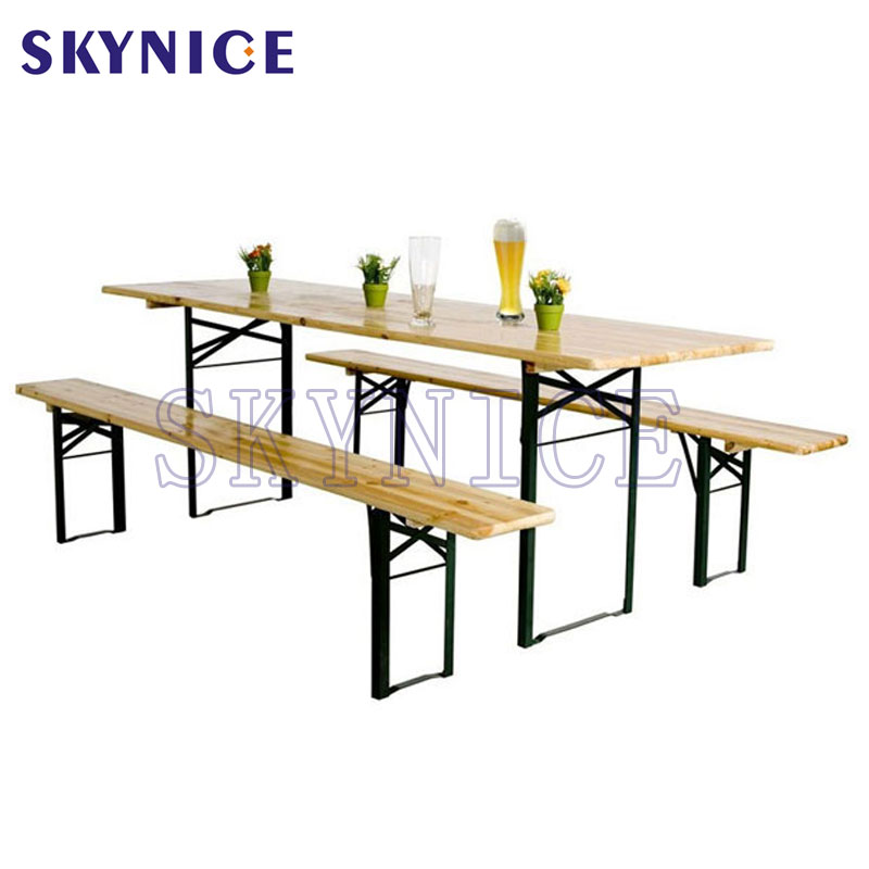 Ensemble de table et banc de bière en bois de jardin en pin