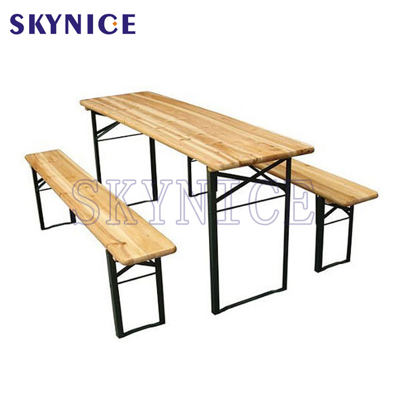 Ensemble de table et banc de bière en bois de jardin en pin