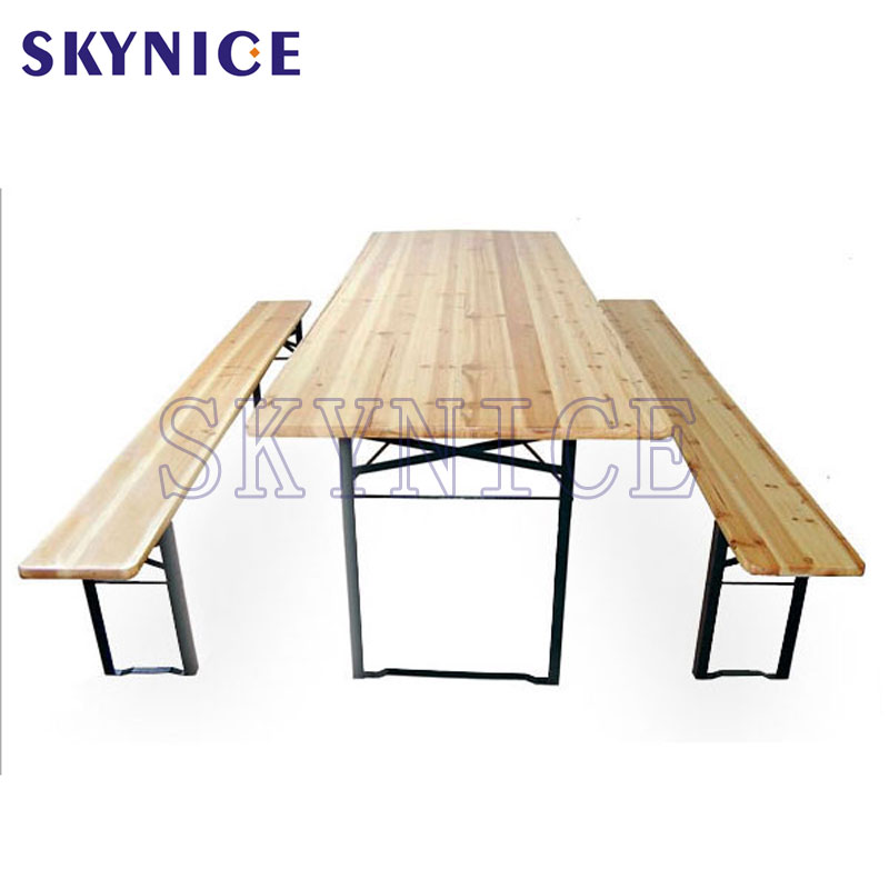 Ensemble de table et banc de bière en bois de jardin en pin