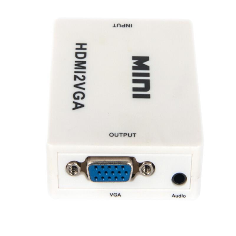 Mini format HDMI vers VGA + convertisseur audio 1080P