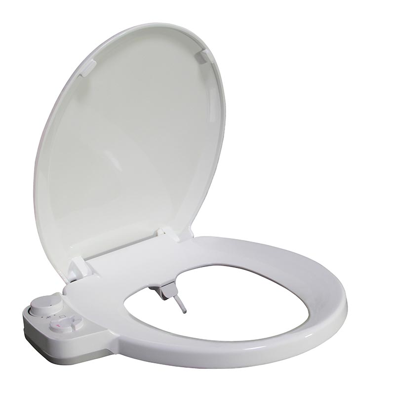 Siège de toilette bidet à bouton-poussoir rond