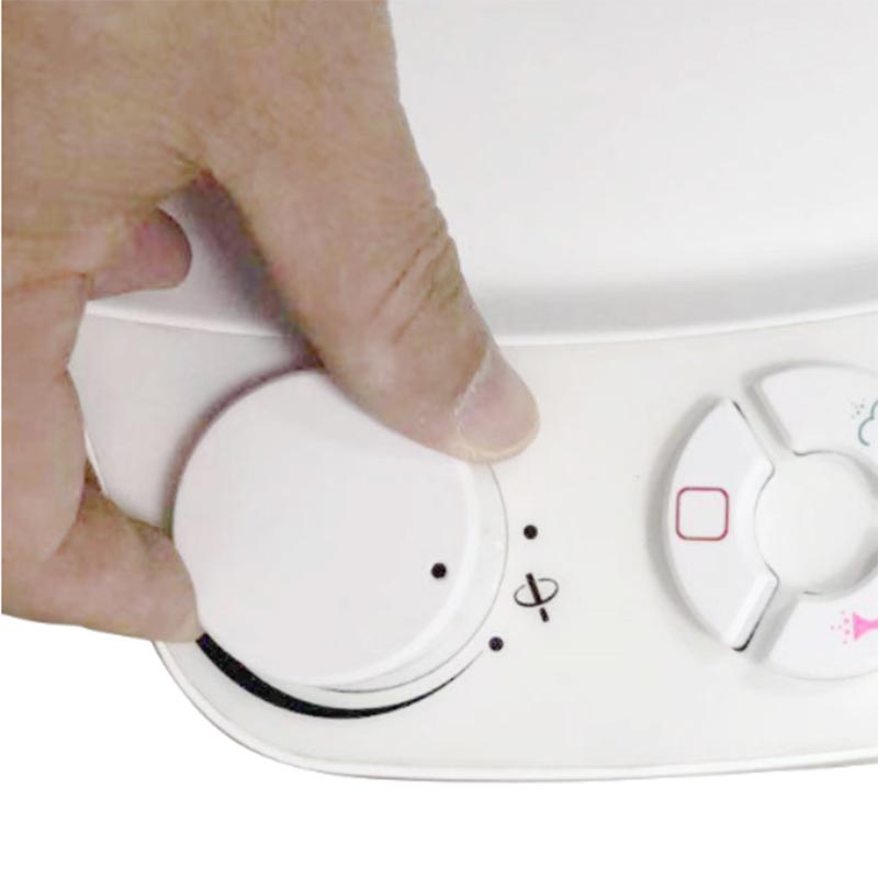 Siège de toilette bidet à bouton-poussoir rond