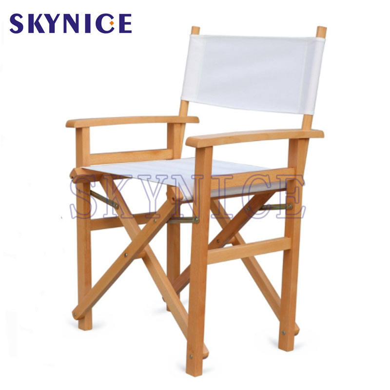 Chaise de directeur en bois pliante bon marché promotionnelle avec accoudoir