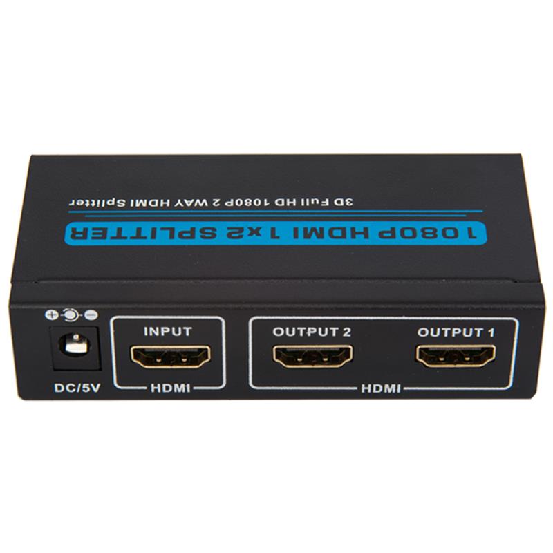 Deux ports HDMI 1x2 Splitter Support 3D Full HD 1080P