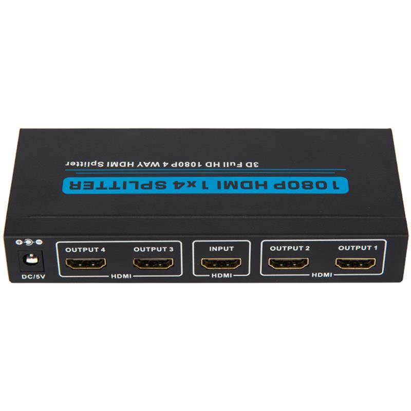 4 ports HDMI 1x4 Splitter Support 3D Full HD 1080P