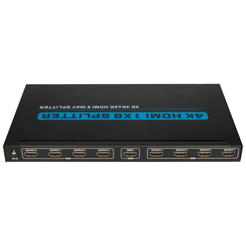 4K 8 ports HDMI 1x8 Splitter Support 3D Ultra HD 4Kx2K / 30Hz