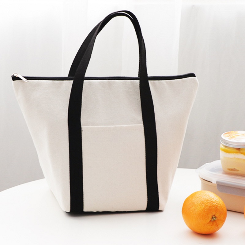 SGC22 Pas Cher Isolé Épicerie Livraison de Nourriture Thermique Refroidisseur Sac Fourre-Tout Sac Extra Large Toile Coton Thermo Sac
