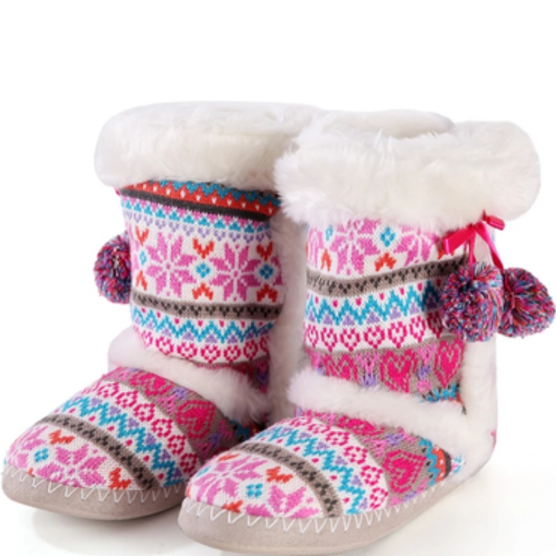 Bottes en peluche d'intérieur