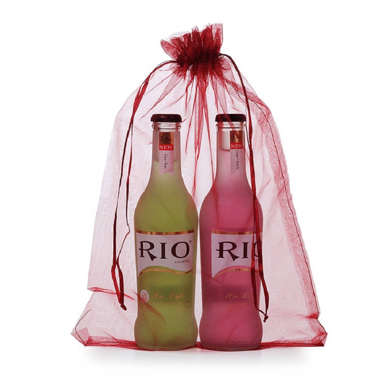 SGS48 Organza Pouch Pour Le Mariage Promotionnel Emballage Sac Cadeau Cordon Sac Organza Sac pour vin bière can bouteilles