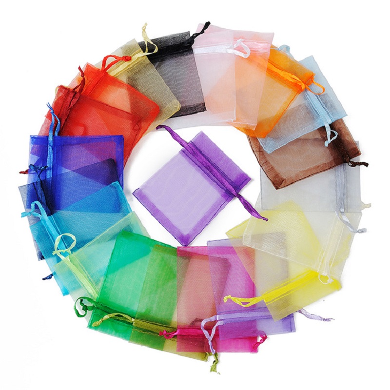 SGS48 Organza Pouch Pour Le Mariage Promotionnel Emballage Sac Cadeau Cordon Sac Organza Sac pour vin bière can bouteilles