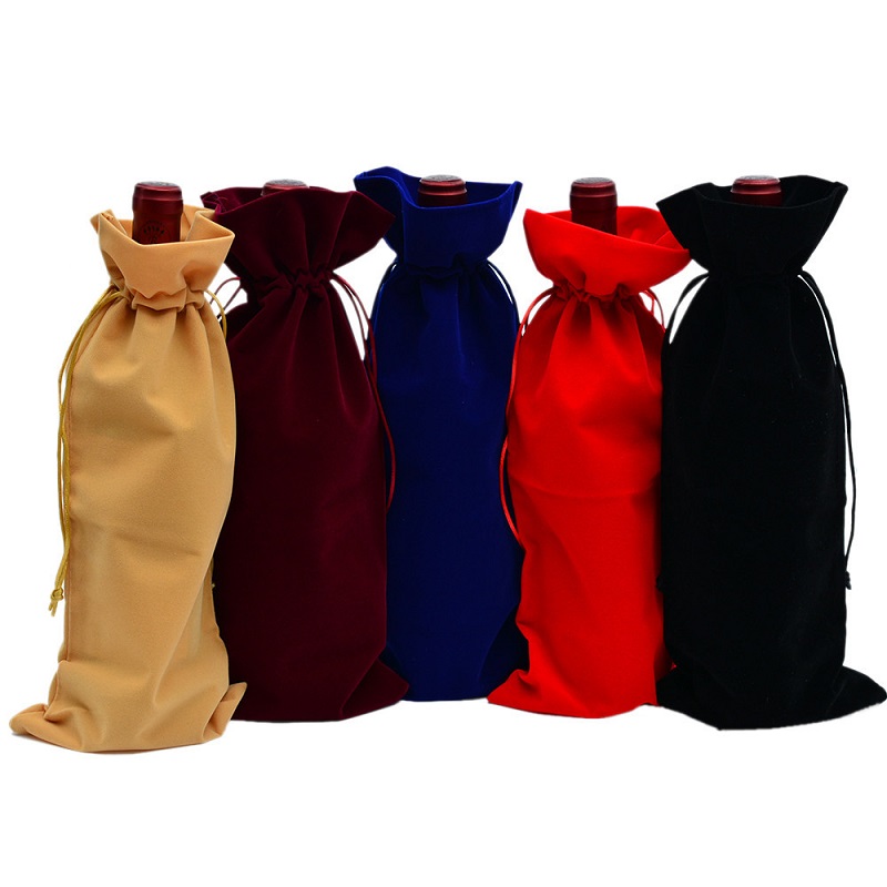 Sacs de velours pour bouteille de vin