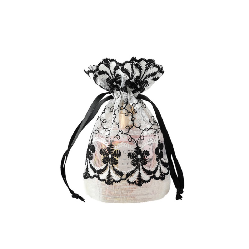 SGS59 De Noël Organza Cadeau Sac Personnalisé Imprimé De Mariage Sucre Emballage Sac Maille Cordon Sacs En Gros