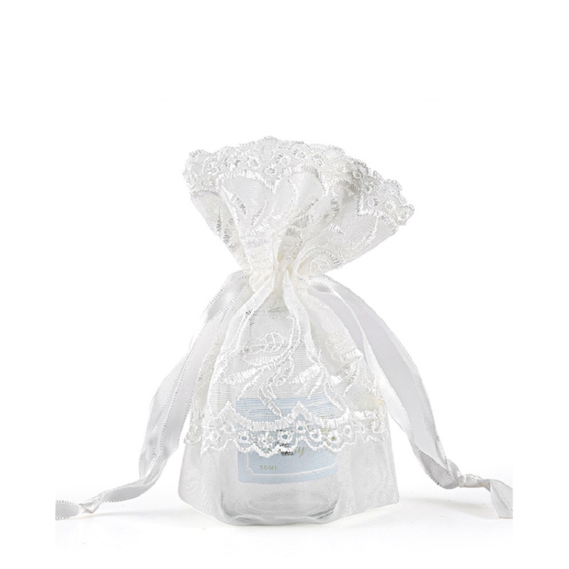 SGS59 De Noël Organza Cadeau Sac Personnalisé Imprimé De Mariage Sucre Emballage Sac Maille Cordon Sacs En Gros