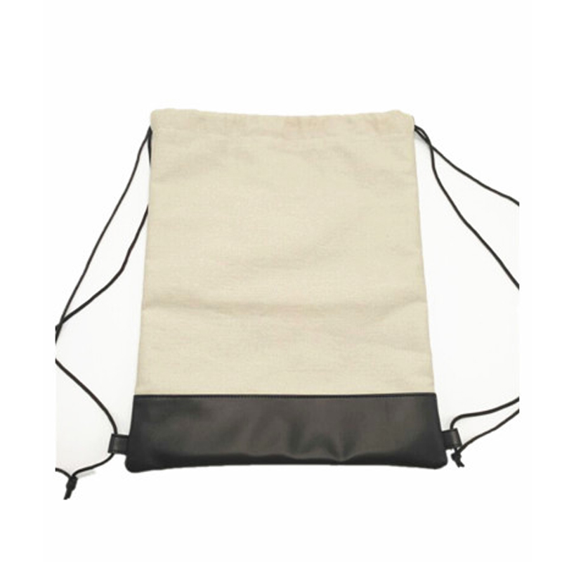Sacs de sport de sac à dos de cordon de toile de coton de voyage personnalisé de SG68 pour le gymnase