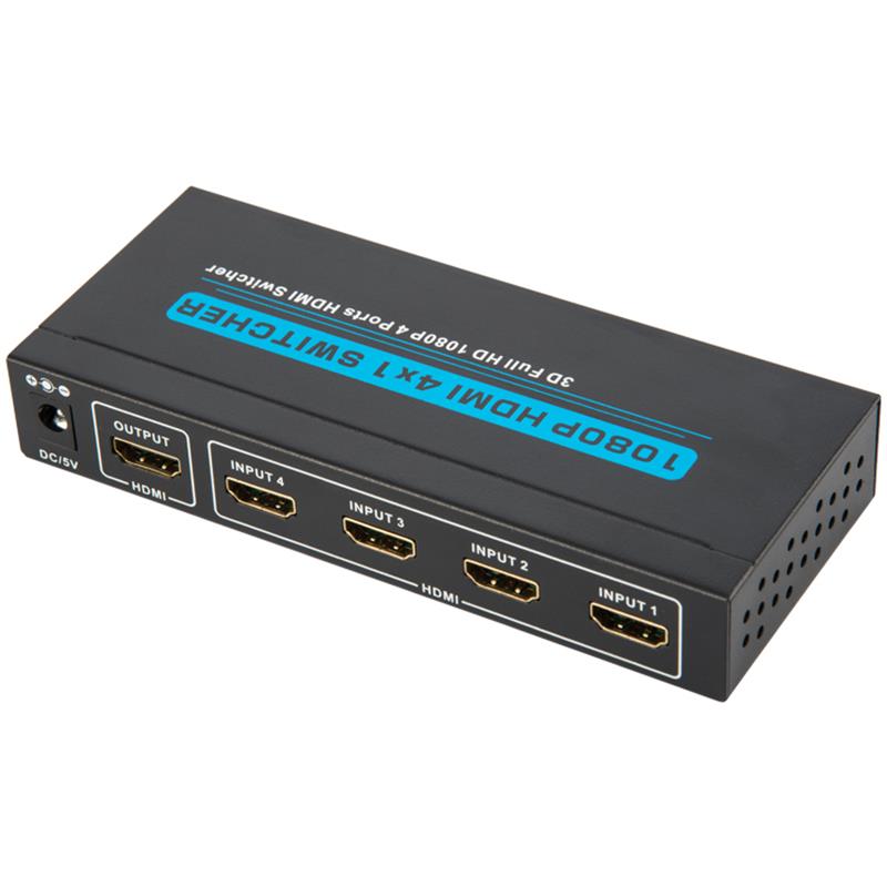 V1.3 HDMI 4x1 Switcher Support 3D Full HD 1080P